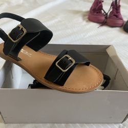 Black Leather Sandals