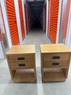 Matching 2-Drawer Nightstands / Bedside Tables – Set of 2