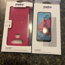 LG K51 Case And Screen Protection 