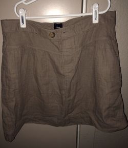“GAP” BROWN BUTTON UP COTTON SKIRT