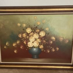 Framed Floral Painting