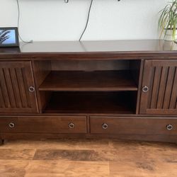 Brown Wood, TV Stand, media cabinet