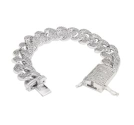 New 18 k white gold Cuban link bracelet