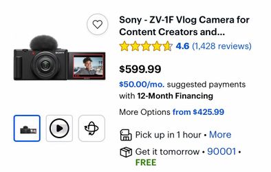 Sony ZV1 camera