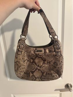 snake skin coach purse