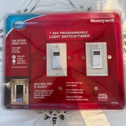 NOS Honeywell RPLS530A 7-Day Programmable Light Switch Timer 2-Pack Factory Sealed