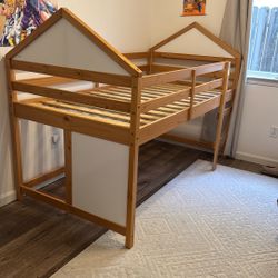Natural Wood Loft Style Children’s Bed Frame