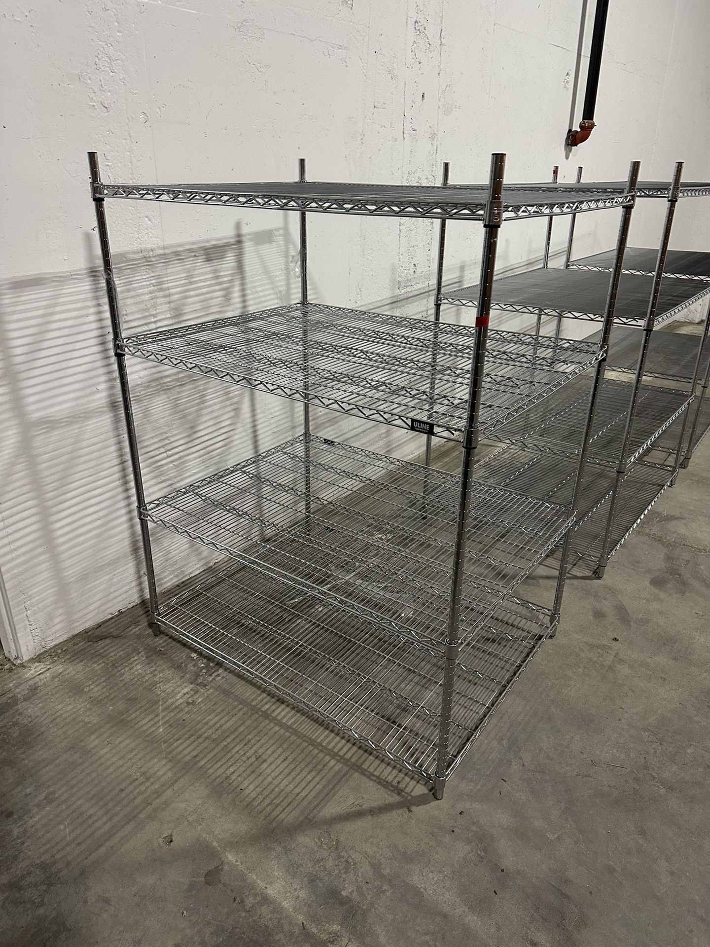 Commercial Uline Metal Shelves