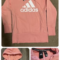 BRAND NEW PINK/CORAL ADIDAS LOGO HOODIE PULLOVER
