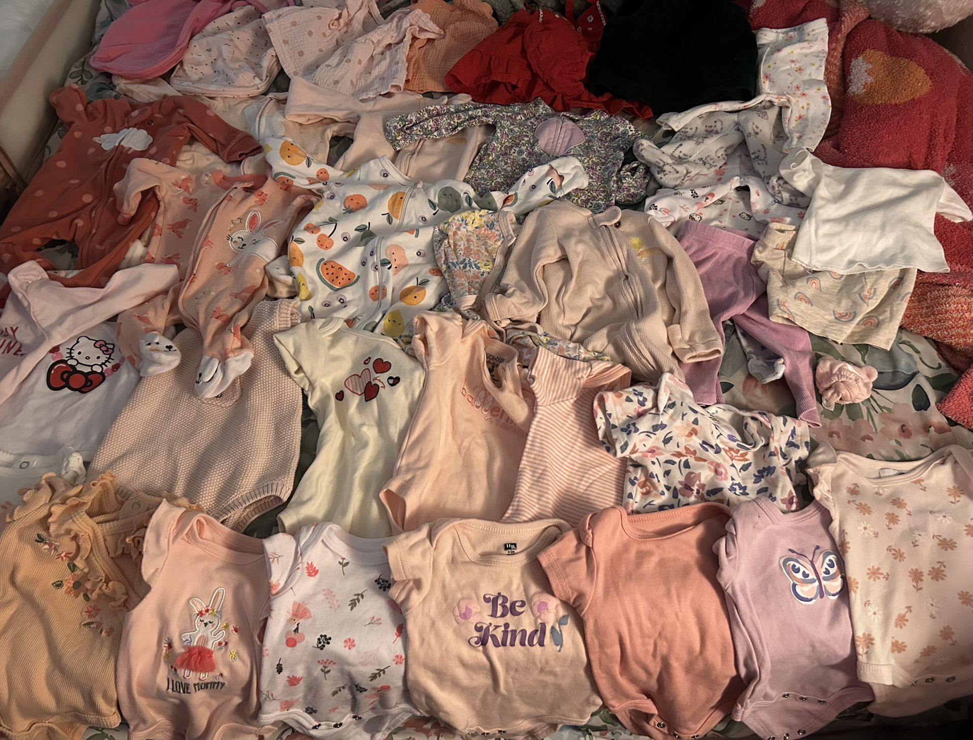Newborn Babygirl Bundle Clothes (0-3mnths)