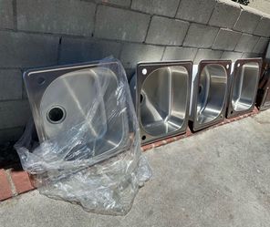 Stainless Steel Drop-In Deep Sink D Shape
