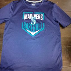 LICENSED MLB SEATTLE MARINERS BASEBALL DRI-FIT BOYS SHIRT XLARGE
