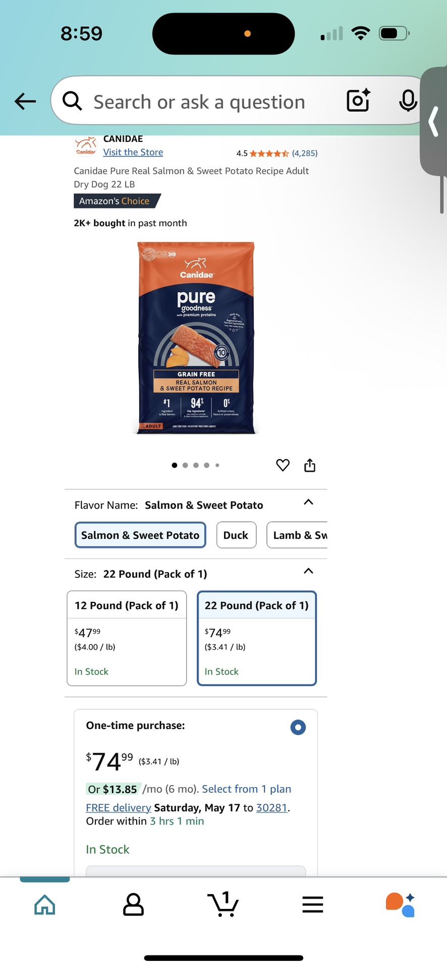 Dog Food 22 Pounds