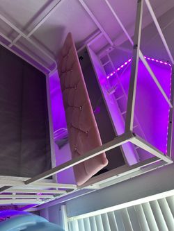 Twin size bed with led lights