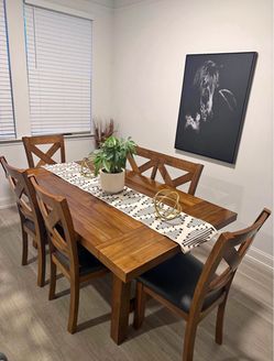 Dining table and seating for 6