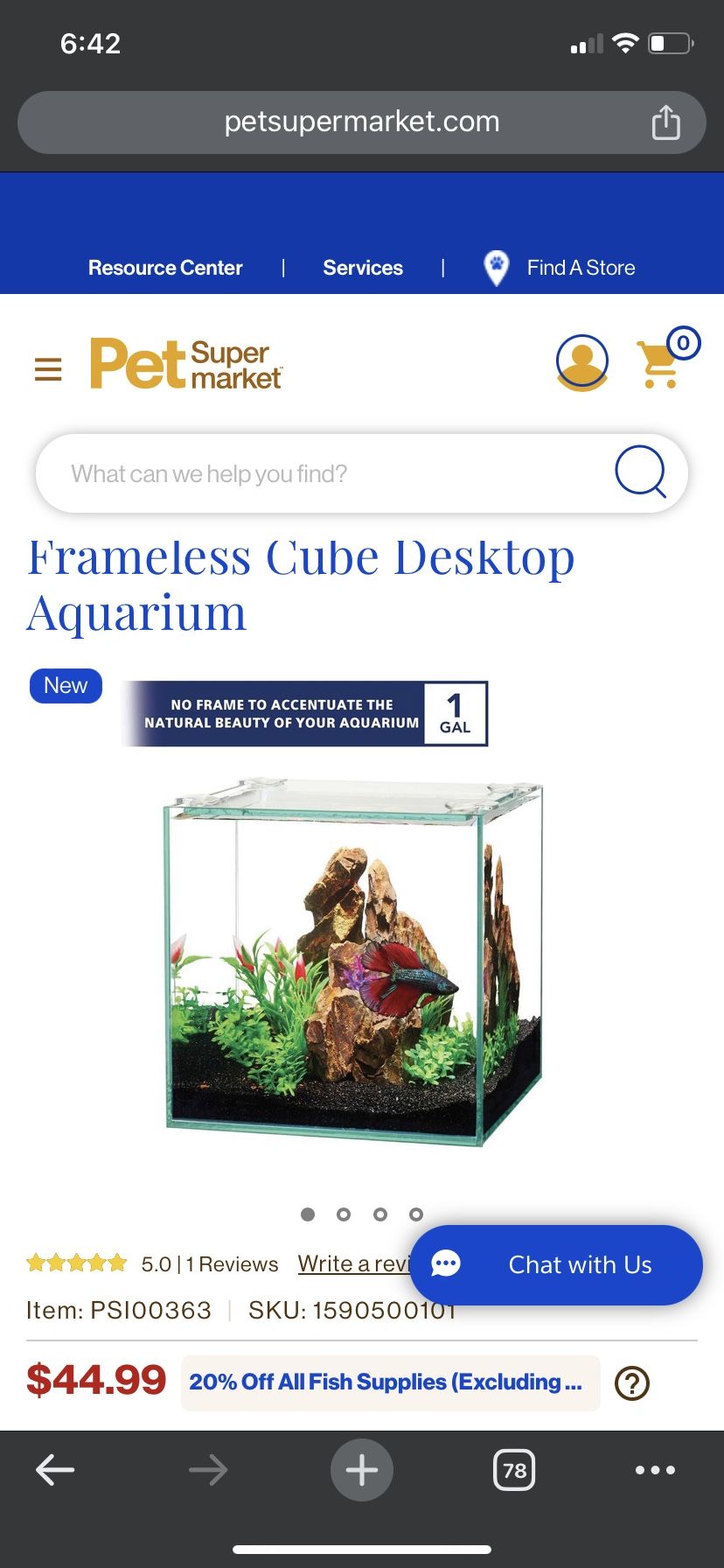 3 Gallon Fish Tank Plus Filters And Treatments