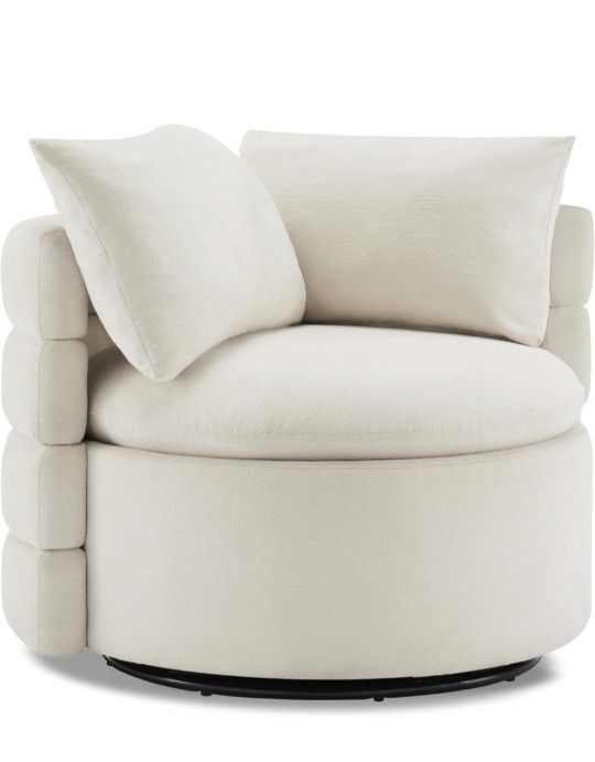 BRAND NEW
KISLOT
Swivel Accent Chair Modern Upholstered Performance Fabric for Bedroom Nursery Reading Waiting Living Room, Off White