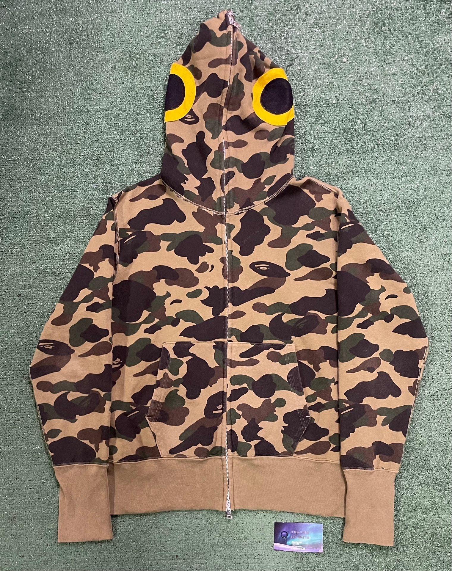 Bape 1st camo daiwa fish full zip hoodie