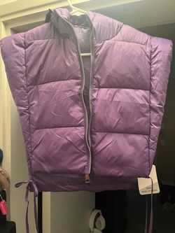 Purple puffer jacket $5