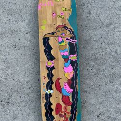 Original Hand-painted Bamboo Skateboard Deck