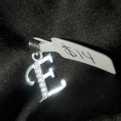 1" .925 Silver Initial "E" Pendant 