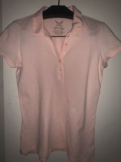 Faded Glory Pink Polo Shirt XS