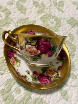 Royal Chelsea Golden Rose Tea Cup and Saucer