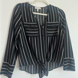 Striped Long Sleeve Blouse 