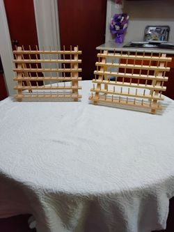 Wooden Thread Spool Rack Organizer – Set of 2