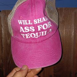 Will Shake Butt For Tequila Pink Brown Trucker Hat