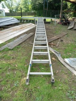 Forty foot extension ladder