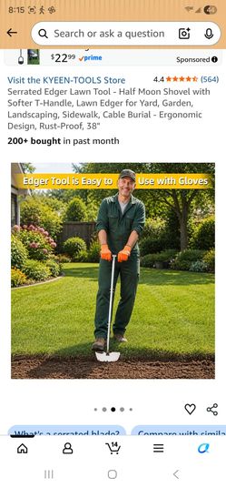 Serrated Half Moon Lawn Edger