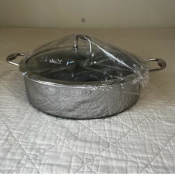Hybrid Deep Sauté Pan/Chicken Fryer with Lid, 7-Qt