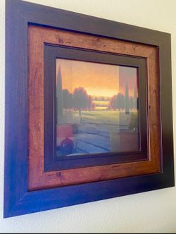 Large Picture Of Tuscany In heavy Wood Frame 35.5” Square