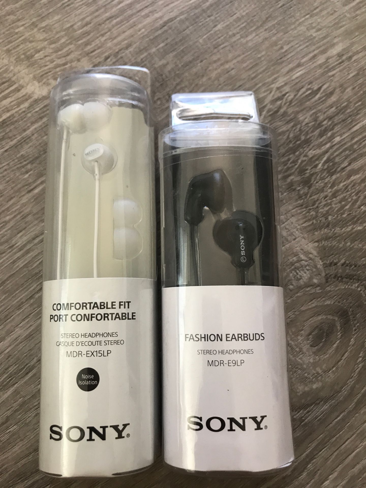 Sony stereo earbuds & headphones