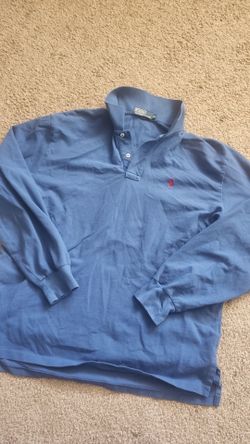 Mens XL blue Polo Ralph Lauren long sleeve polo shirt