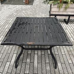 35” Square black Steel Patio Tables (4)