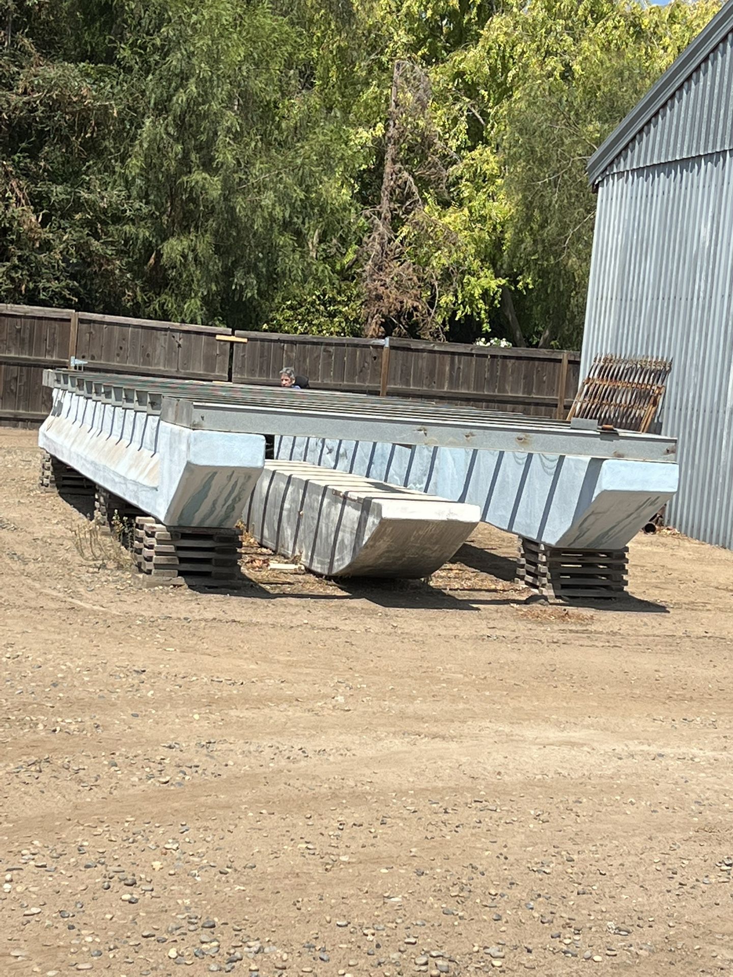 30’ Pontoon Boat W Deck Project Trailer And Engine Available