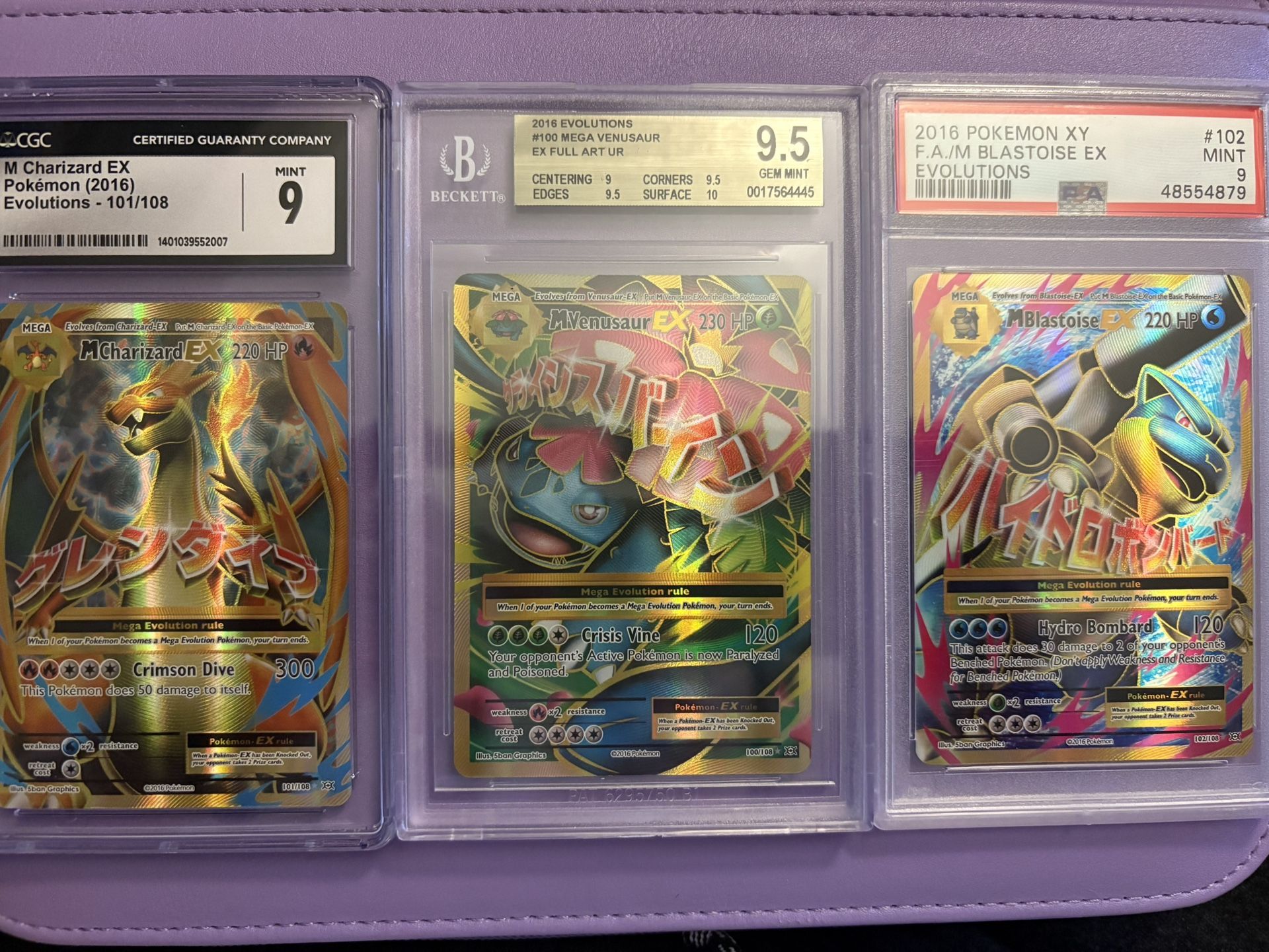 Pokemon XY evolution nightmare set (Charizard, Venusaur, Blastoise) Mega Evolution Ex