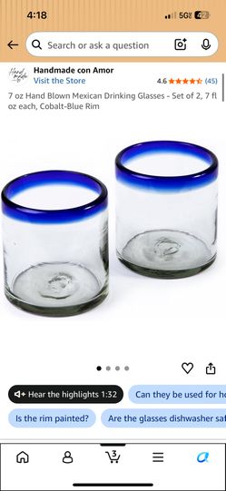 7 Oz Drinking Glasses 6 Pack