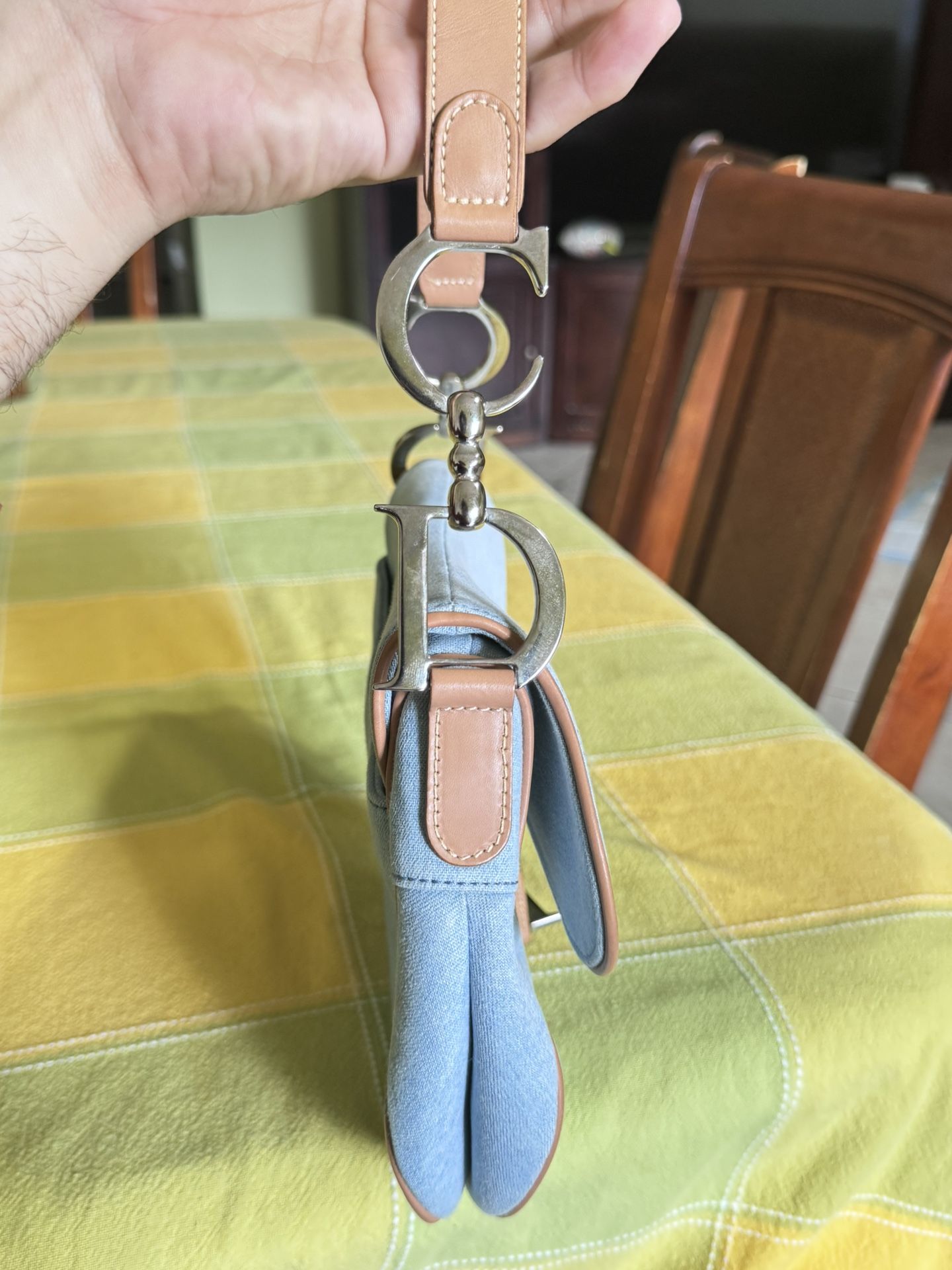 Authentic Christian Dior Saddle Bag – Vintage 2001 (Denim & Leather)