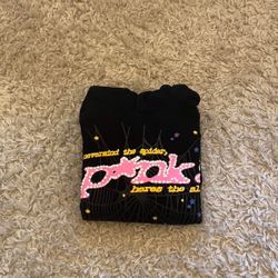 spider hoodie “pink”