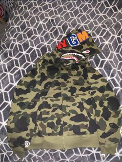 BAPE 1st Camo Shark full zip hoodie