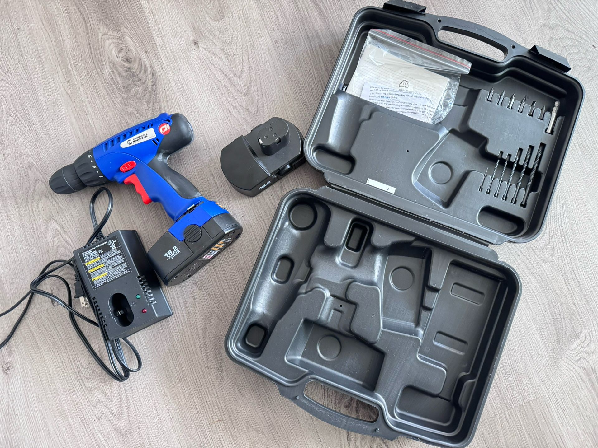 19.2V cordless drill with case