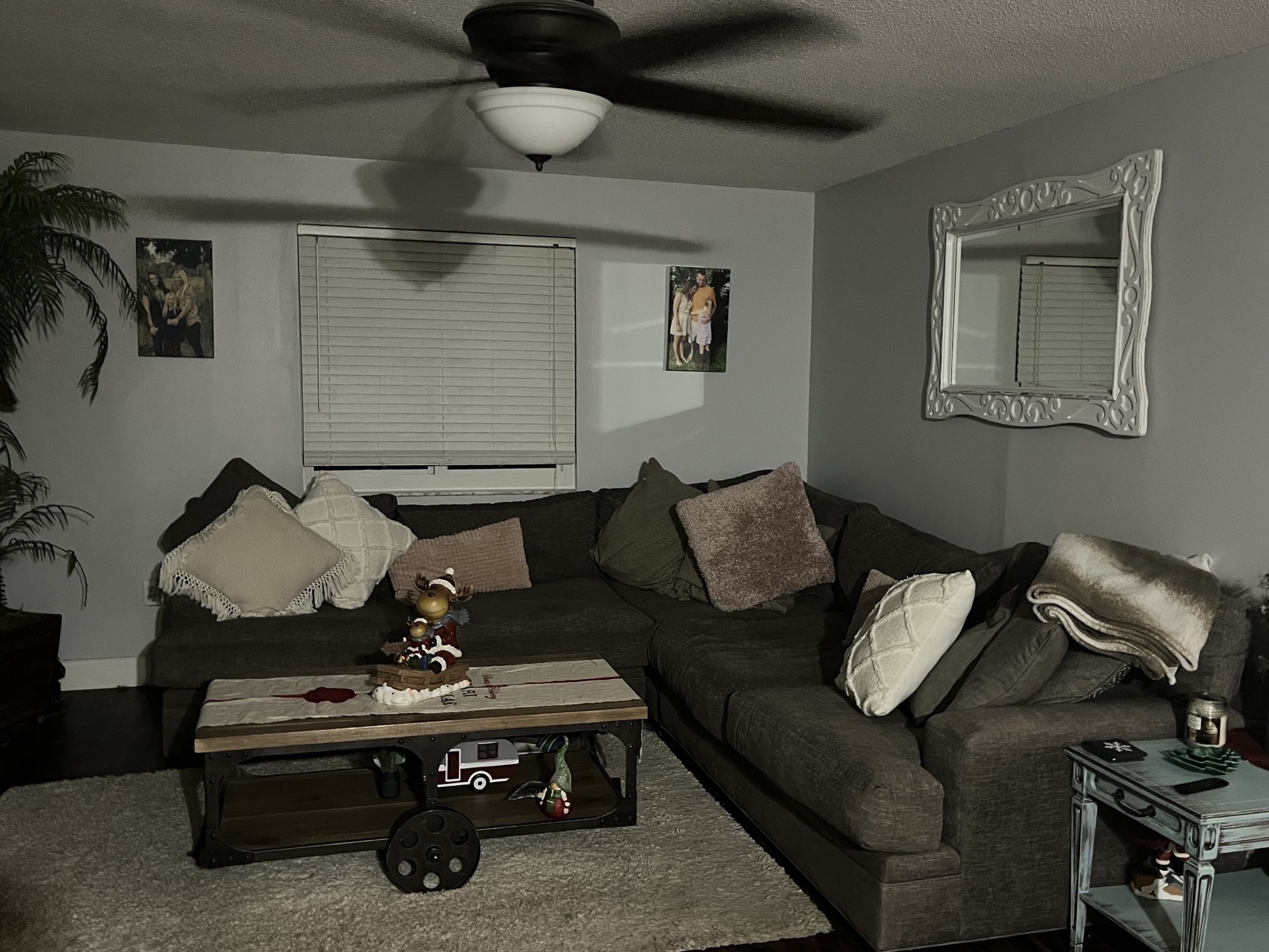 Beautiful Grey Cindy Crawford Oversized Sectional