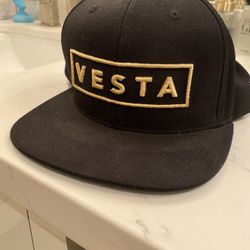 Original Flat Brim Gold Logo Vesta Coffee Hat