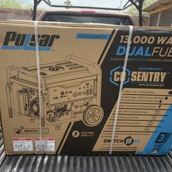 NEW Pulsar 13,000/10,000 -Watt Dual-Fuel Gasoline and Propane Push to Start Portable Home Power Generator