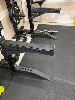 REP PR-5000 spotter arms and front foot stabilizers