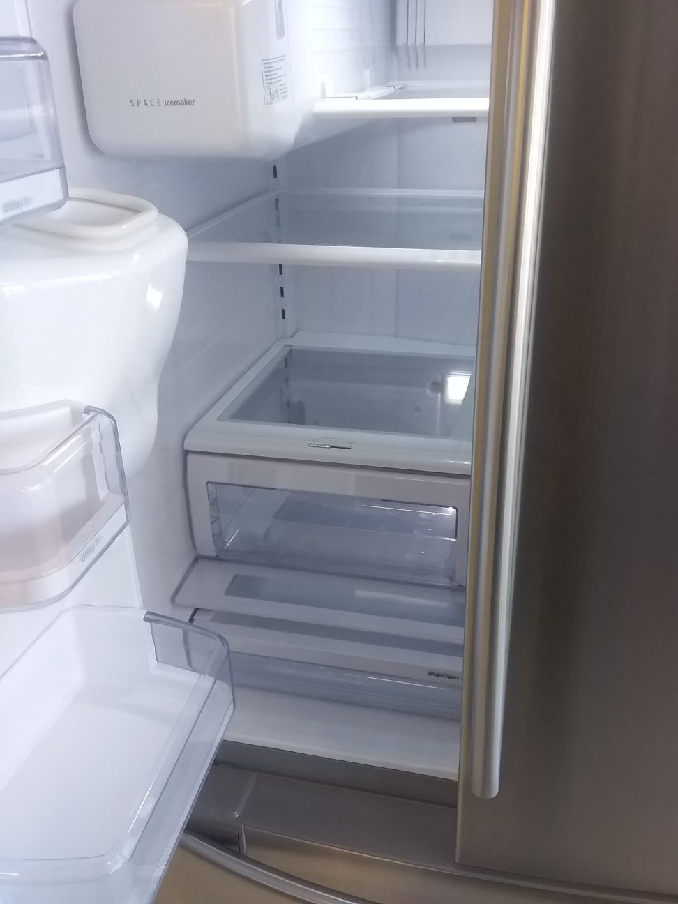 Samsung French doors stainless steel refrigerator used good condition 90days warranty