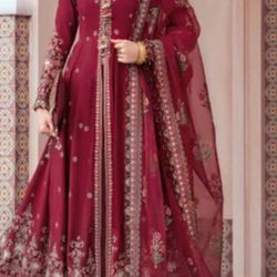 New 2 Piece Maria B Sateen Party Dress Cl